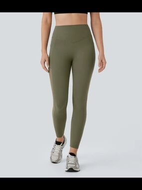NEW Halara Olive Green UltraSculpt High-Waisted 7/8 Length Leggings XS
